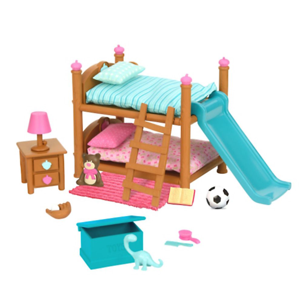 BATTAT, Li'l Woodzeez  Комплект за игра, Детска стая с двуетажно легло