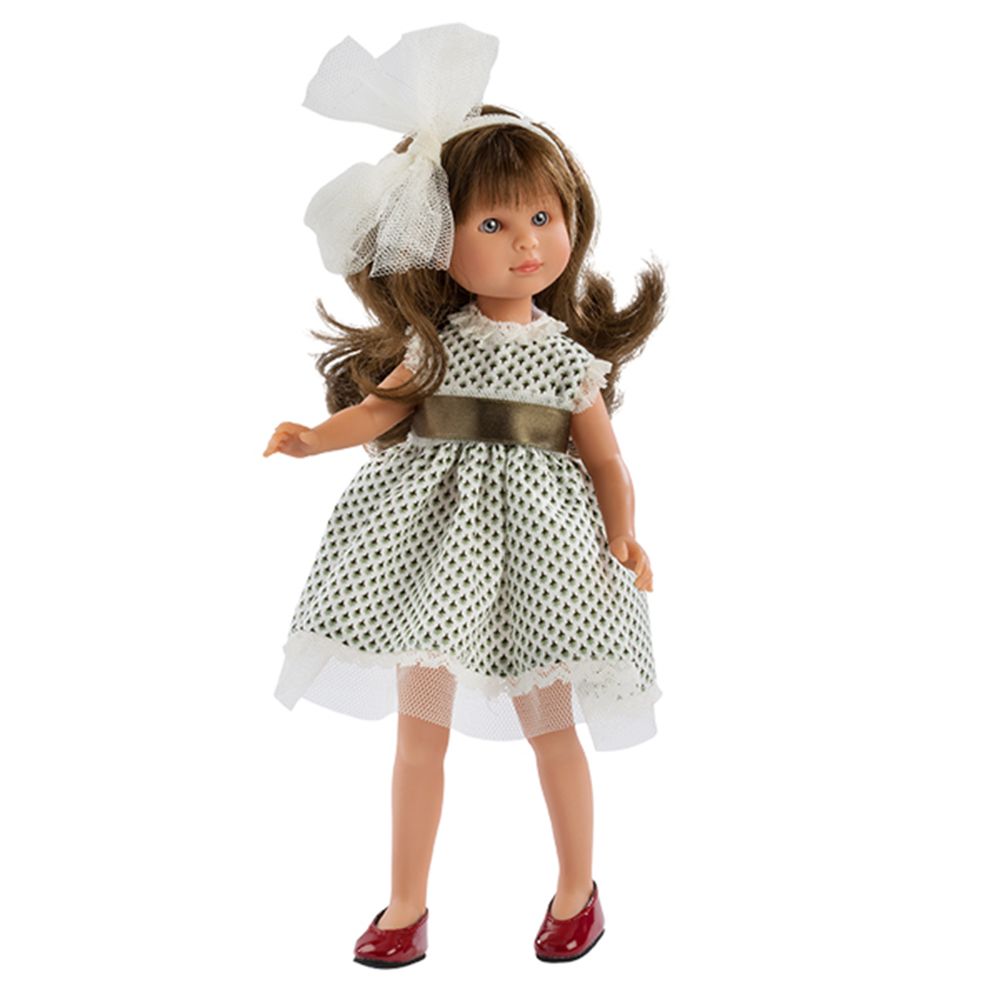 Asi, Кукла Силия, с рокля от тюл и голяма бяла панделка, 30 см