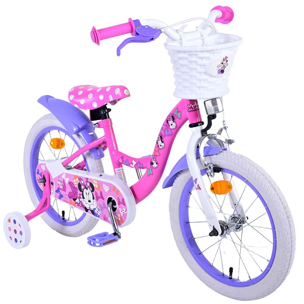 Детски велосипед с помощни колела, Мини Маус, 16 инча, CB