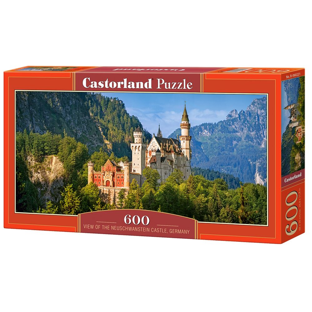 Castorland, Изглед към замъка Нойшванщайн, Германия, панорамен пъзел 600 части