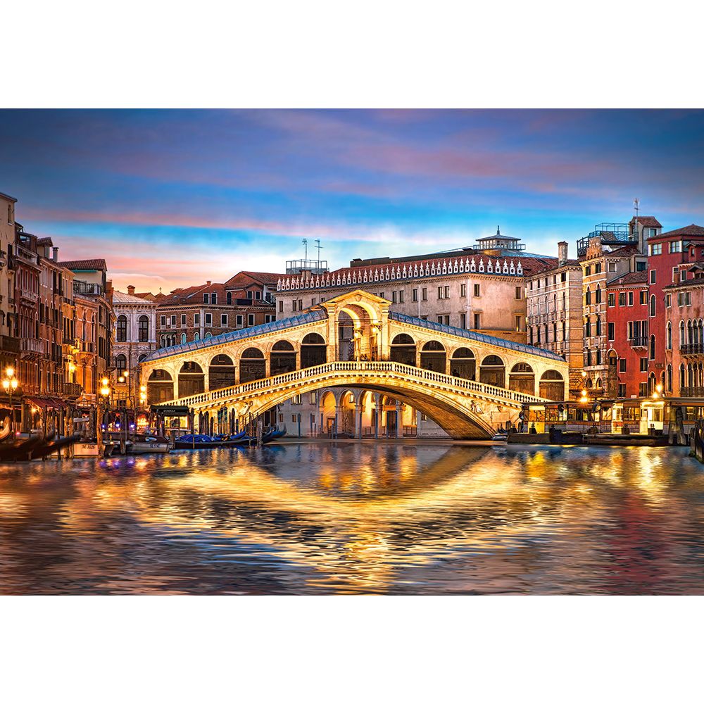 Мостът Риалто през нощта, Венеция, пъзел 1000 части