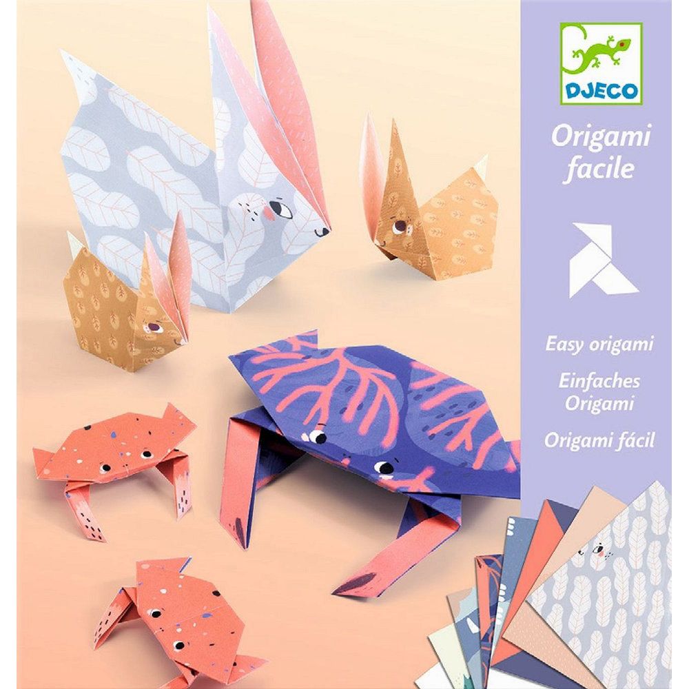 Djeco, Комплект за оригами, Мама и бебе животни