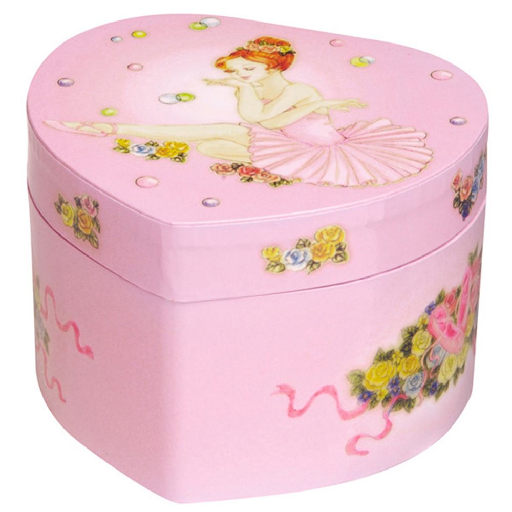 Trousselier, Музикална кутия балерина, малко сърце с розово туту - Фигура Балерина