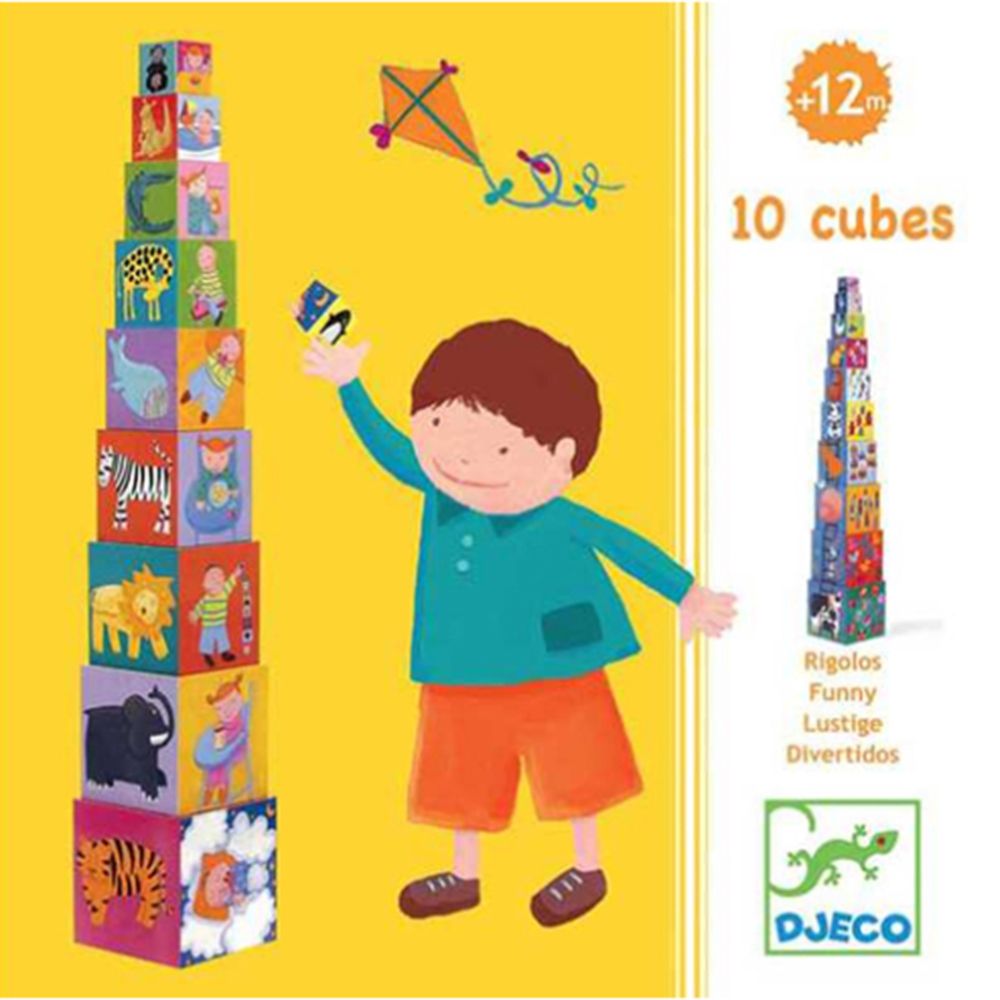Кула от картонени кубчета за най-малките, Funny Blocks