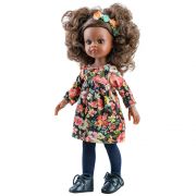 Кукла Нора, с флорална рокля 32 см