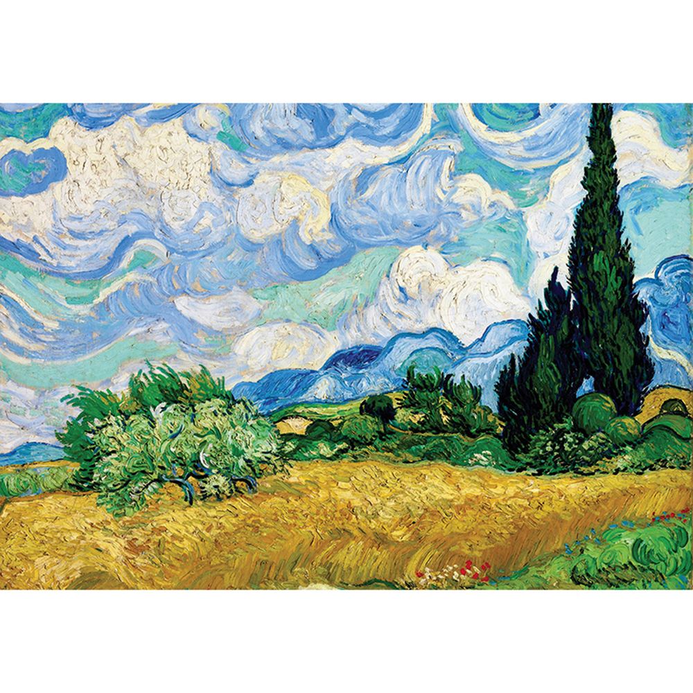 Пъзел картина, Пшеничено поле с кипариси, 1000 части