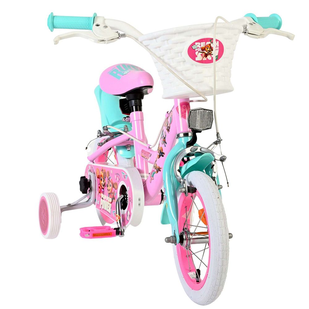 Детски велосипед с помощни колела, Paw Patrol, 12 инча, Момичета