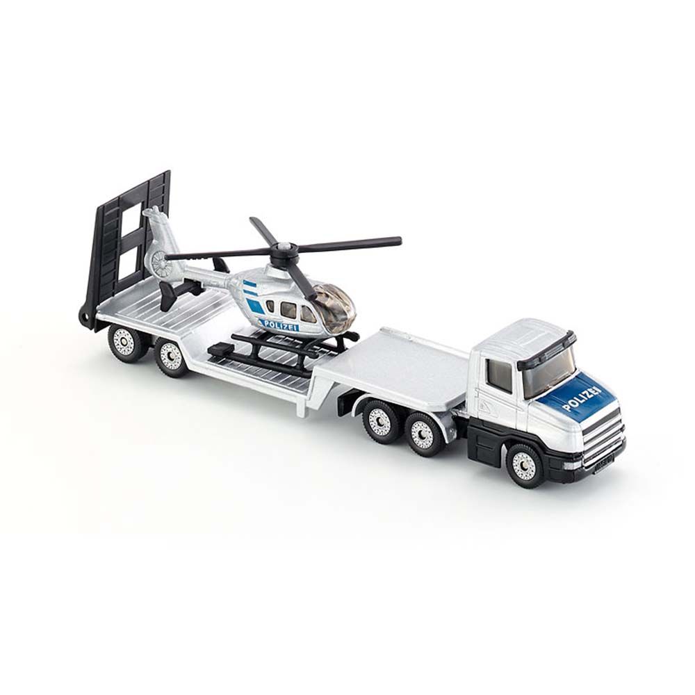 Влекач с ниска платформа и Хеликоптер