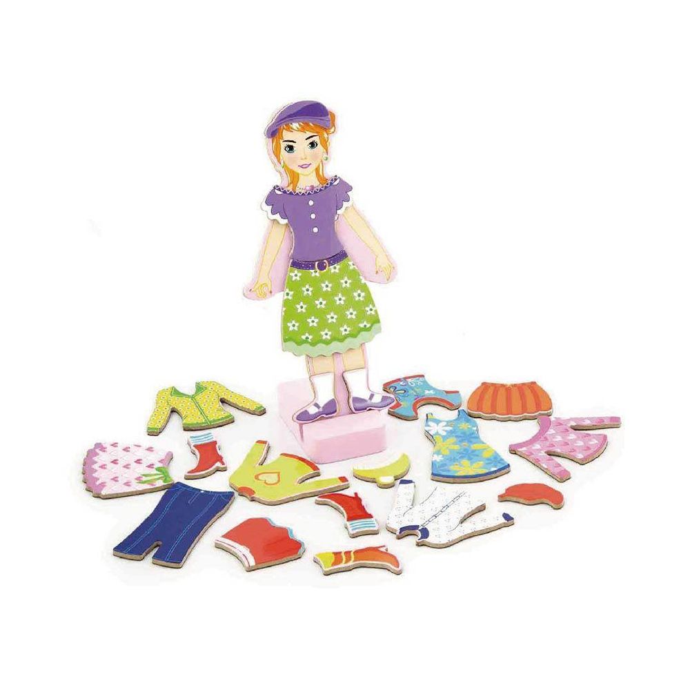 Viga toys, Магнитна игра, Облечи момичето