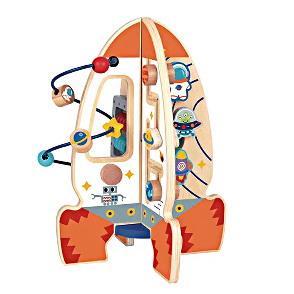 TookyToy, Дървена ракета с активности, голяма