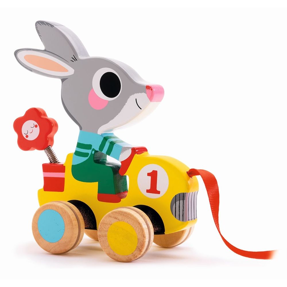 Djeco, Играчка за дърпане, Зайко