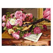 Рисуване по номера голям размер, Романтичен букет