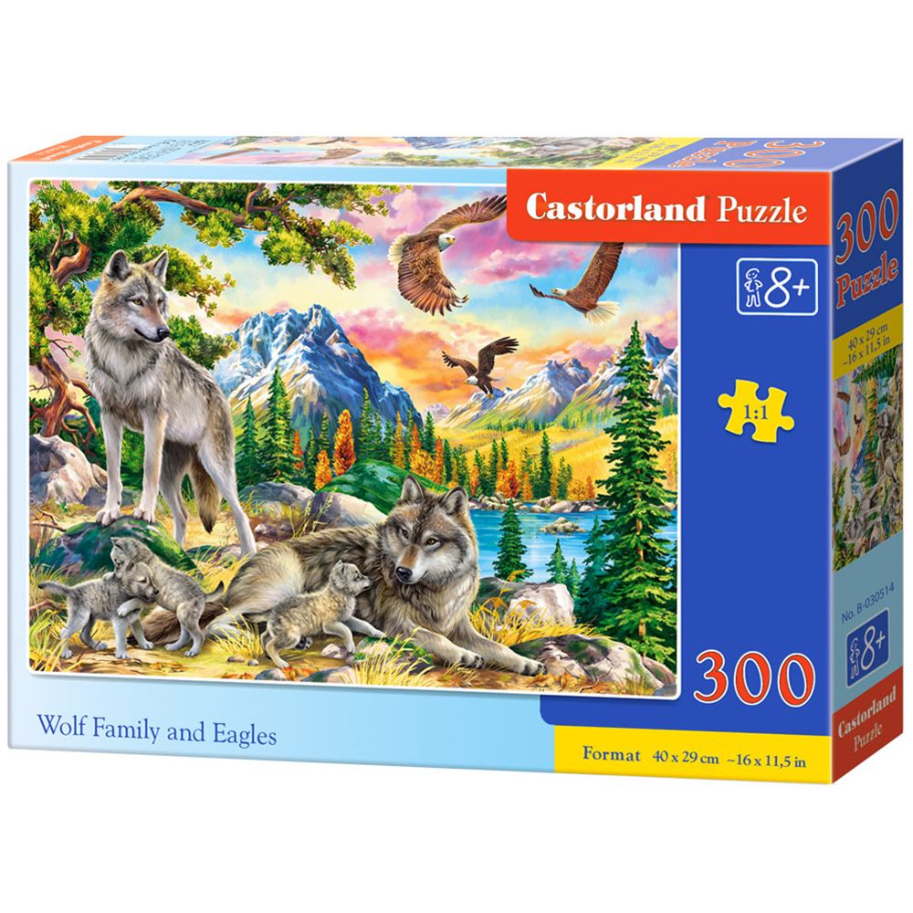 Castorland, Семейство вълци и орли, пъзел 300 части