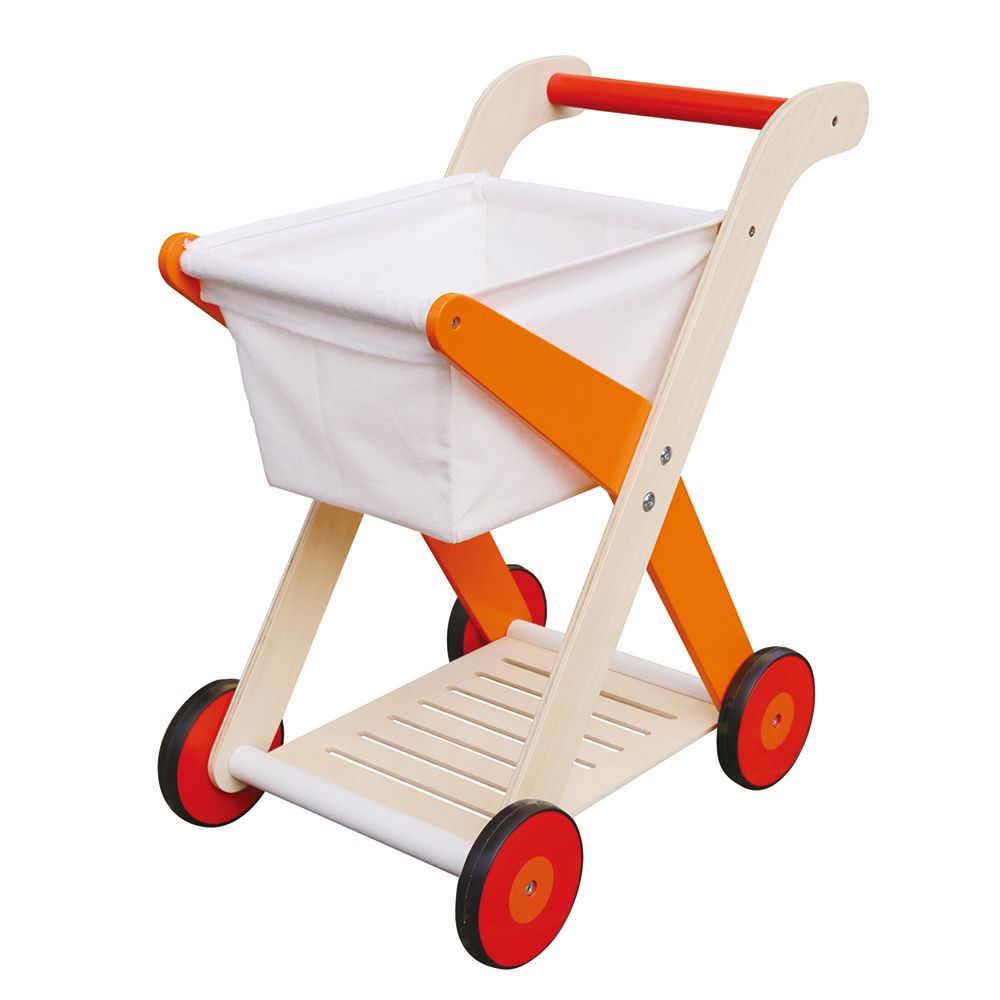 Lelin Toys, Детска количка за пазаруване, оранжева