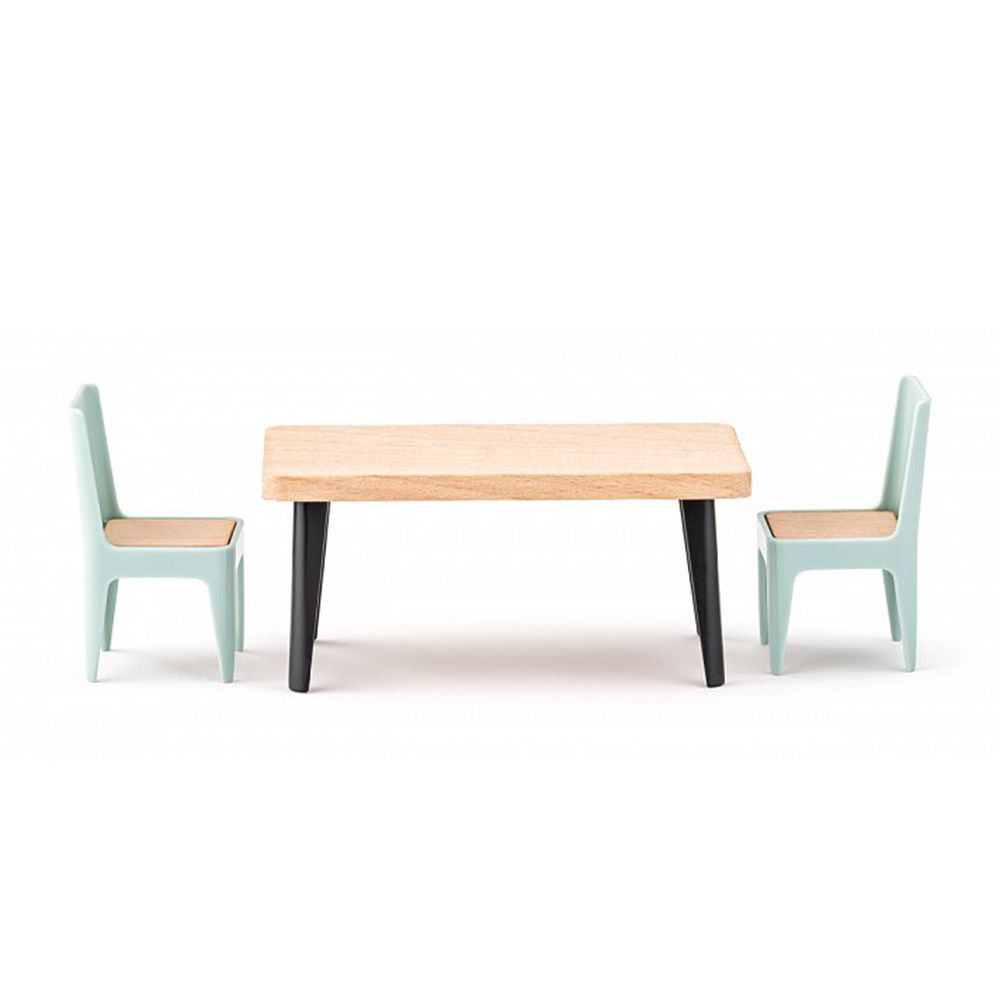 Дървена къща за кукли, Моли, с обзавеждане и кукли