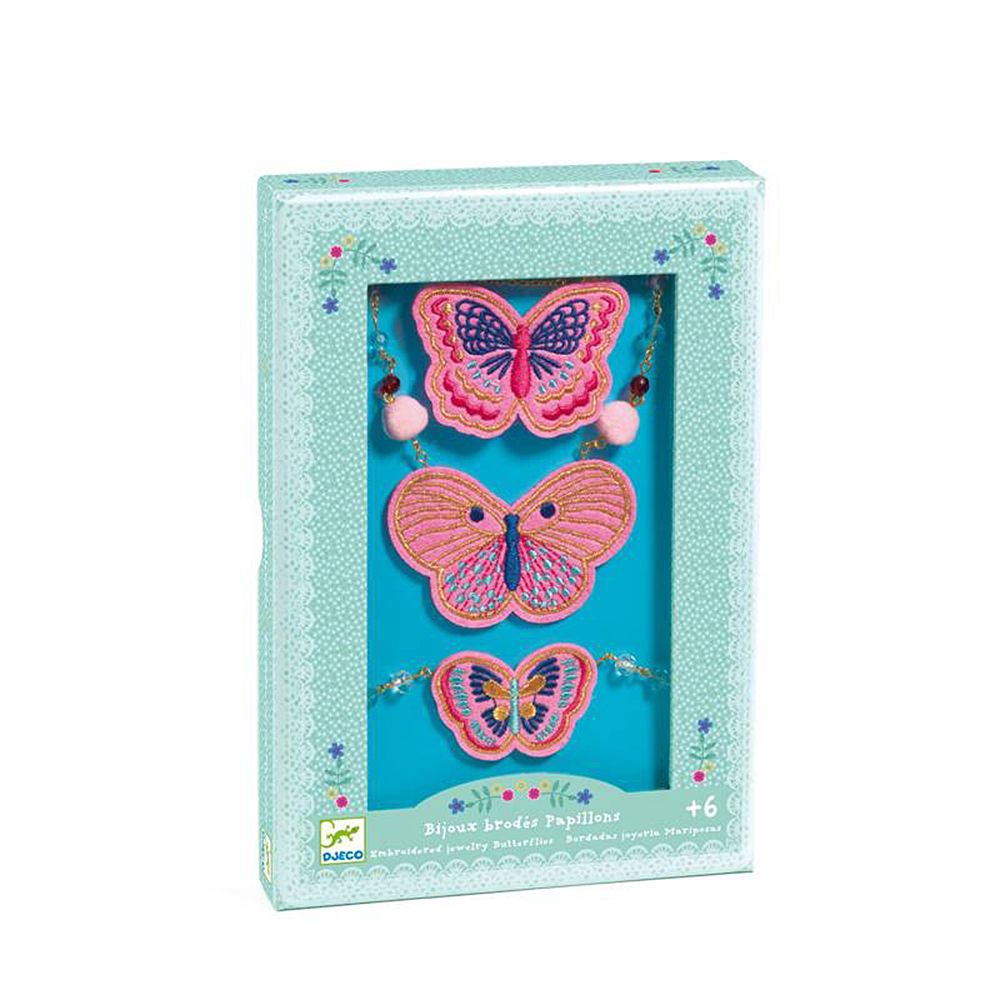 Djeco, Комплект бижута, Бродирани пеперуди