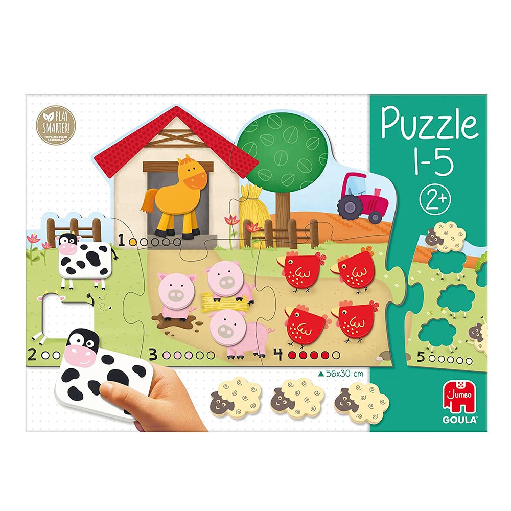 Дървен пъзел с броене, Животните във фермата