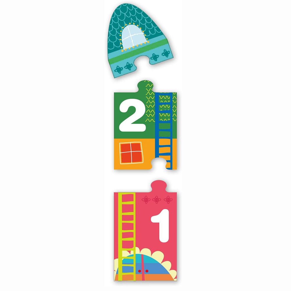 Образователен пъзел, Построй къщичка от цифри, 40 елемента