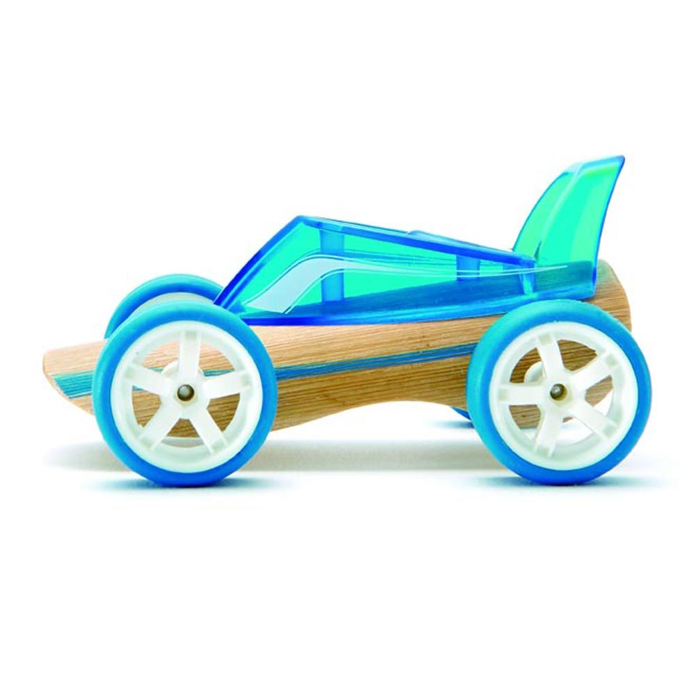 Hape, Синя количка от бамбук, Roadster