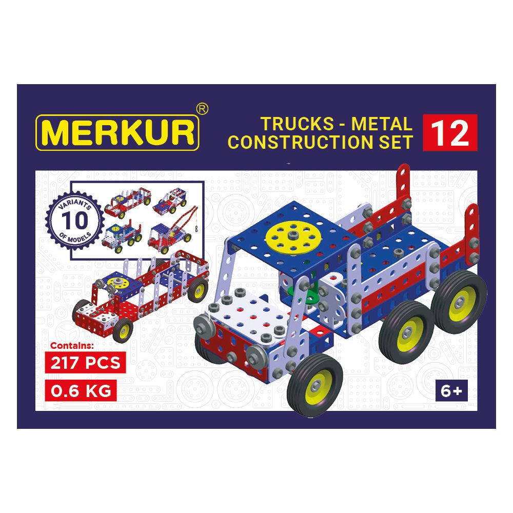 Merkur, Метален конструктор, Сервизни коли, 10 в 1, 217 части