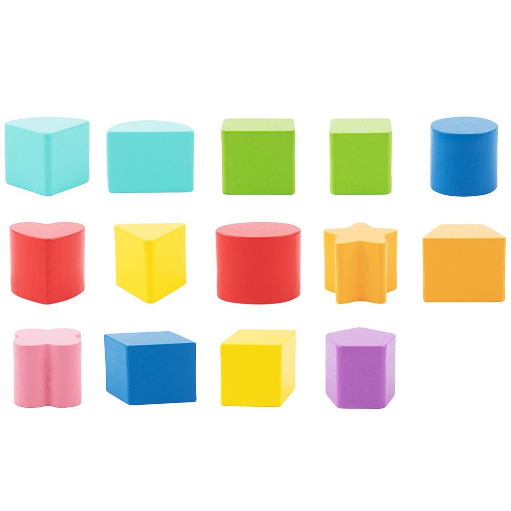 Дървена количка-сортер за дърпане