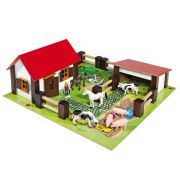 Дървена ферма с животни, 21 части