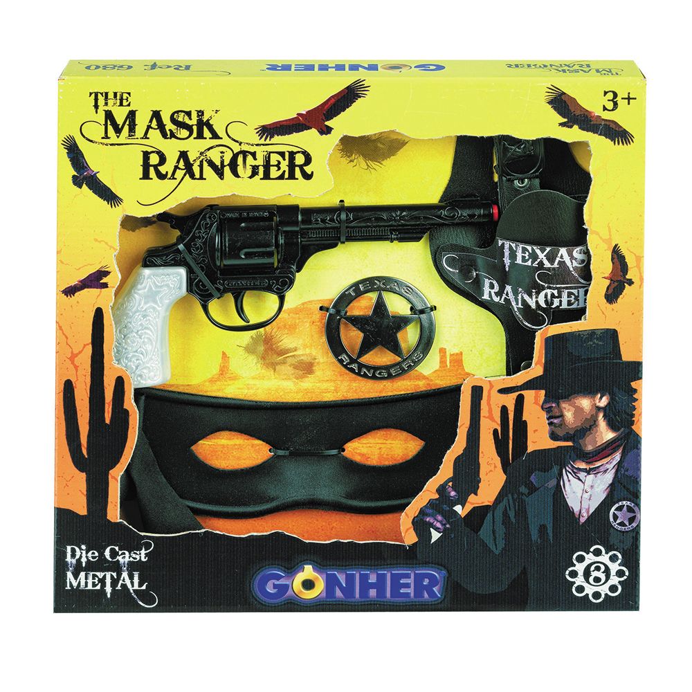 GONHER, Револвер с кобур, маска и значка, The Mask Ranger