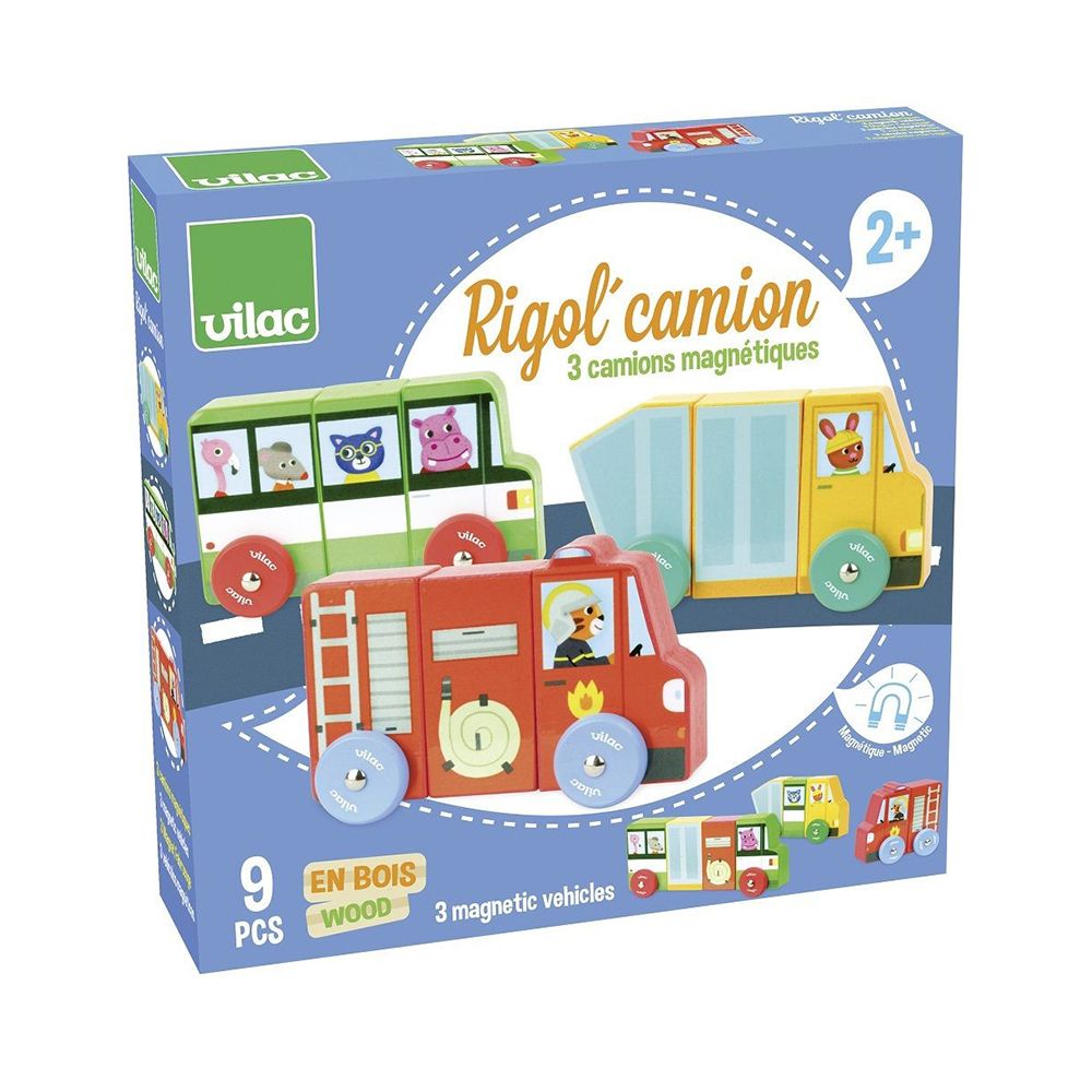 Vilac, Магнитни дървени камиончета