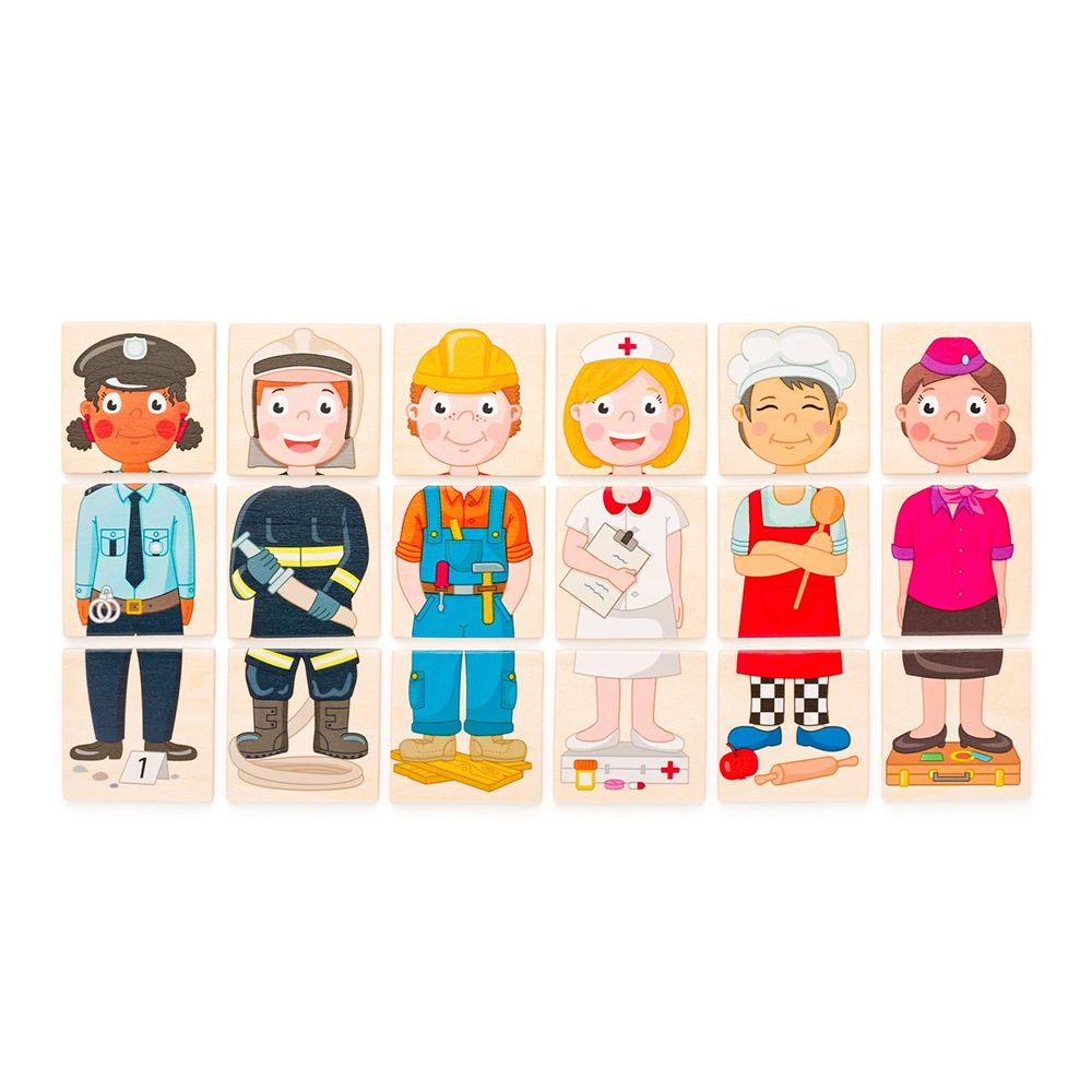 Пъзели в дървена кутия, Професиите
