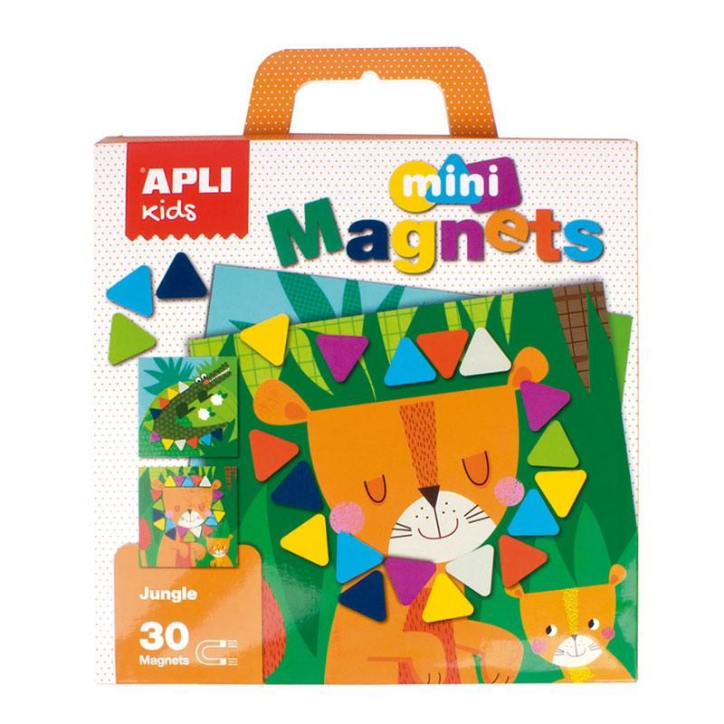 Apli kids, Мини магнитна игра с цветни триъгълници, Животните в джунглата