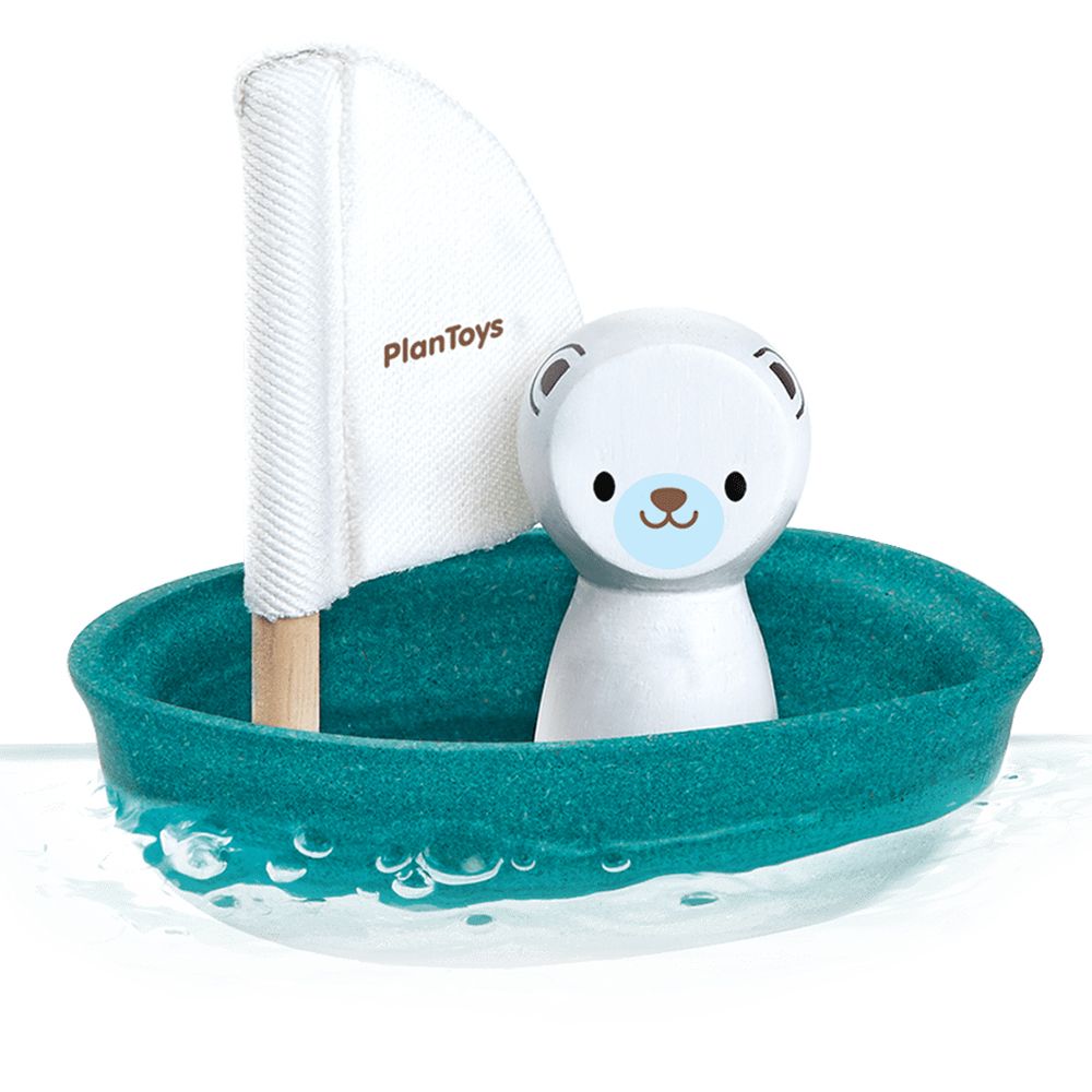 PlanToys, Дървена играчка за баня, Полярно мече
