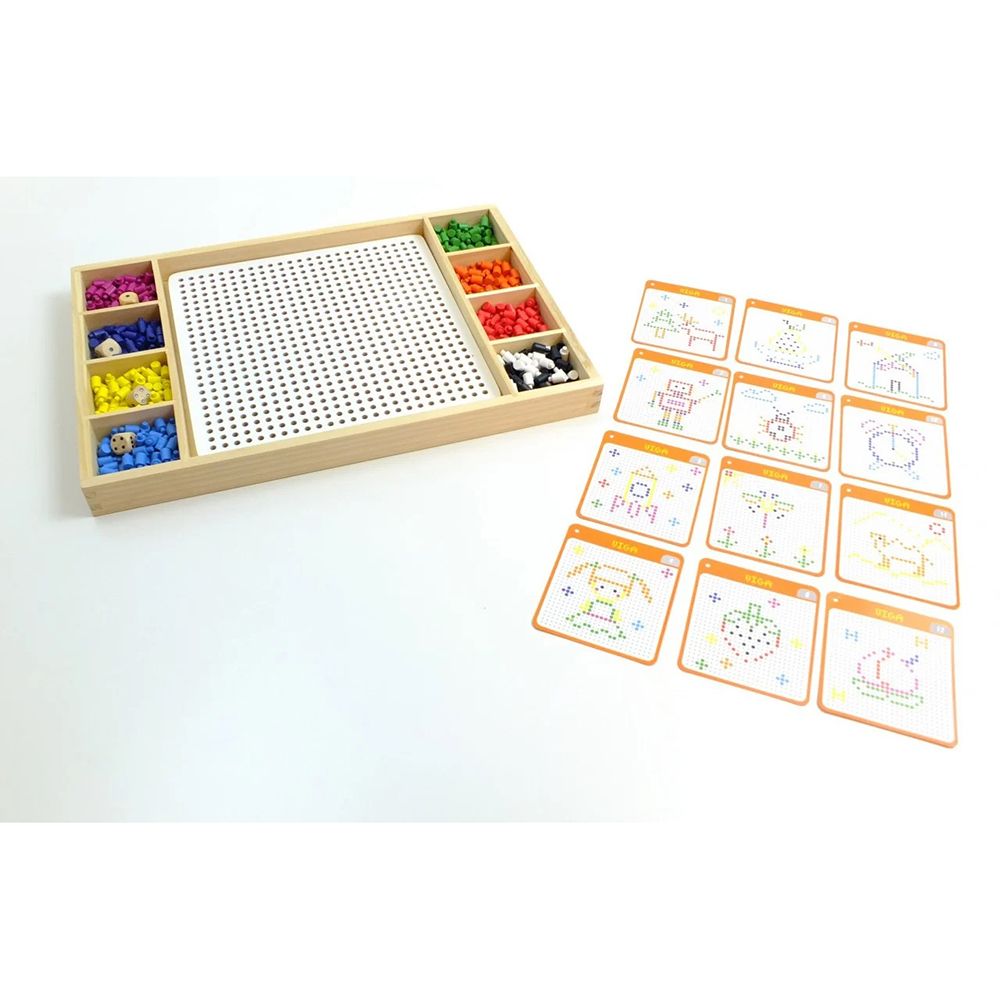 Дървена мозайка и Не се сърди човече, 2 в 1