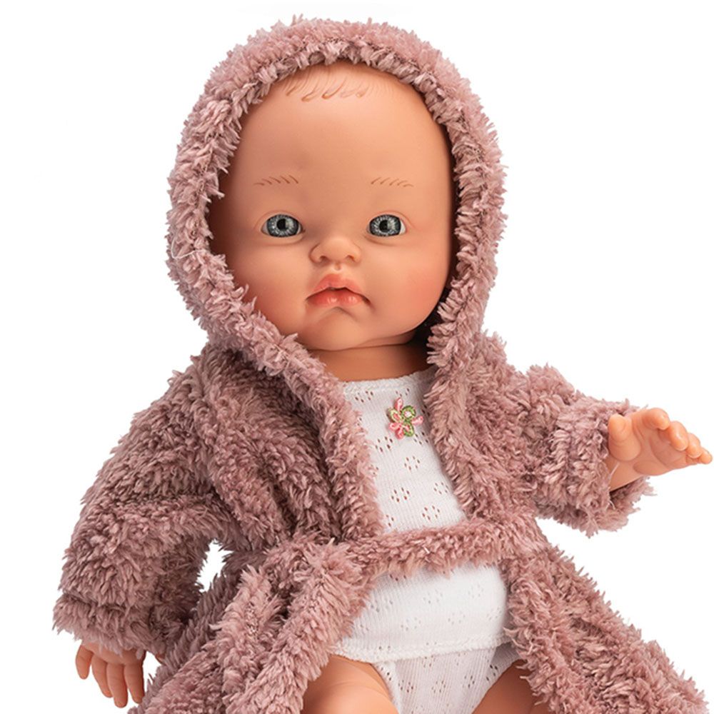 Кукла-бебе Алекс, с розово халатче, 36 см