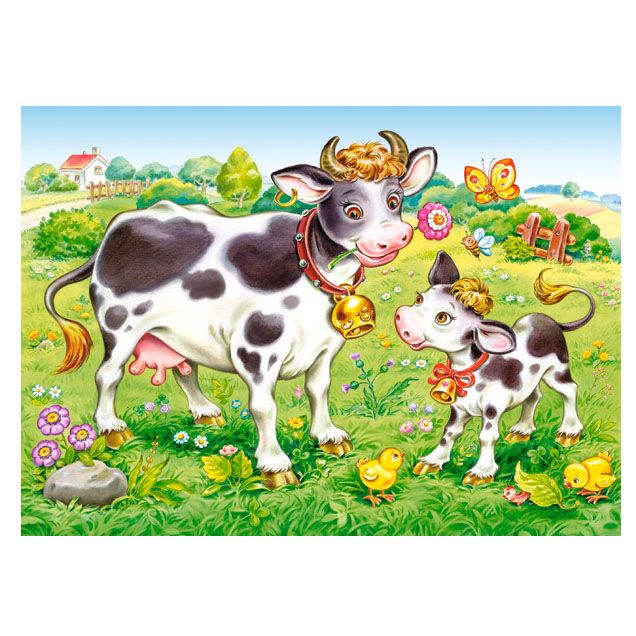 Крави на поляната, пъзел 35 части