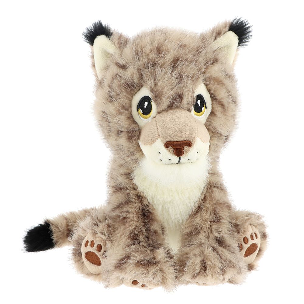 Keeleco, Екологична плюшена играчка, Седяща дива котка, 23 см, Keel Toys