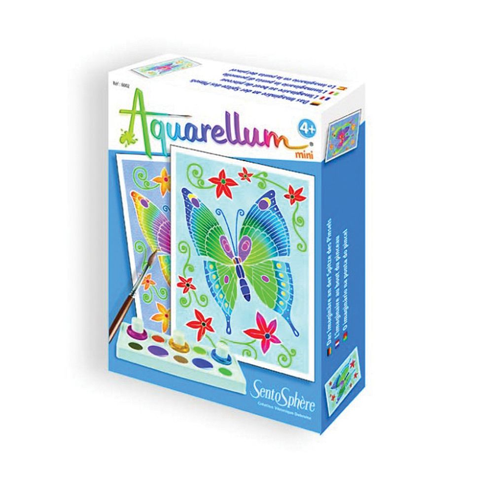 Aquarellum mini, Комплект за рисуване с акварелни бои, Пеперуди