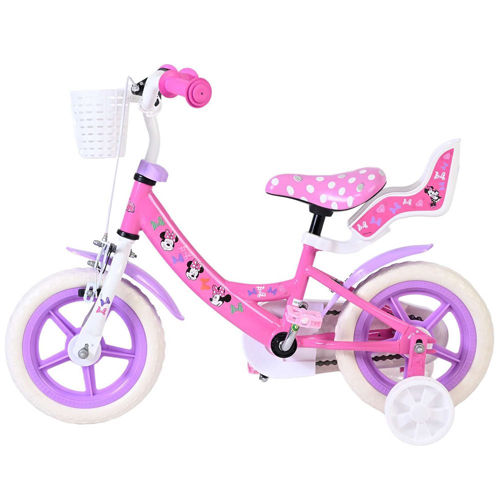 Детски велосипед с помощни колела, Disney Minnie, 12 инча