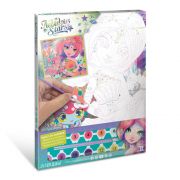 Рисуване по номера с боички и кристали, Коралия