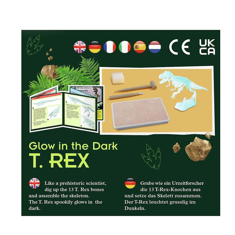 Комплект за изкопаване на вкаменелости, Светещ Тиранозавър Рекс