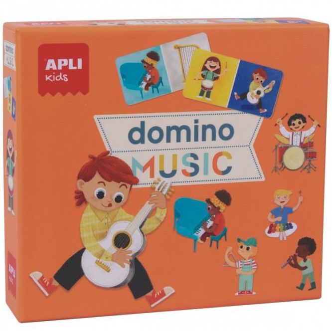 Apli kids, Занимателно домино, Музикални инсрументи, 28 елемента