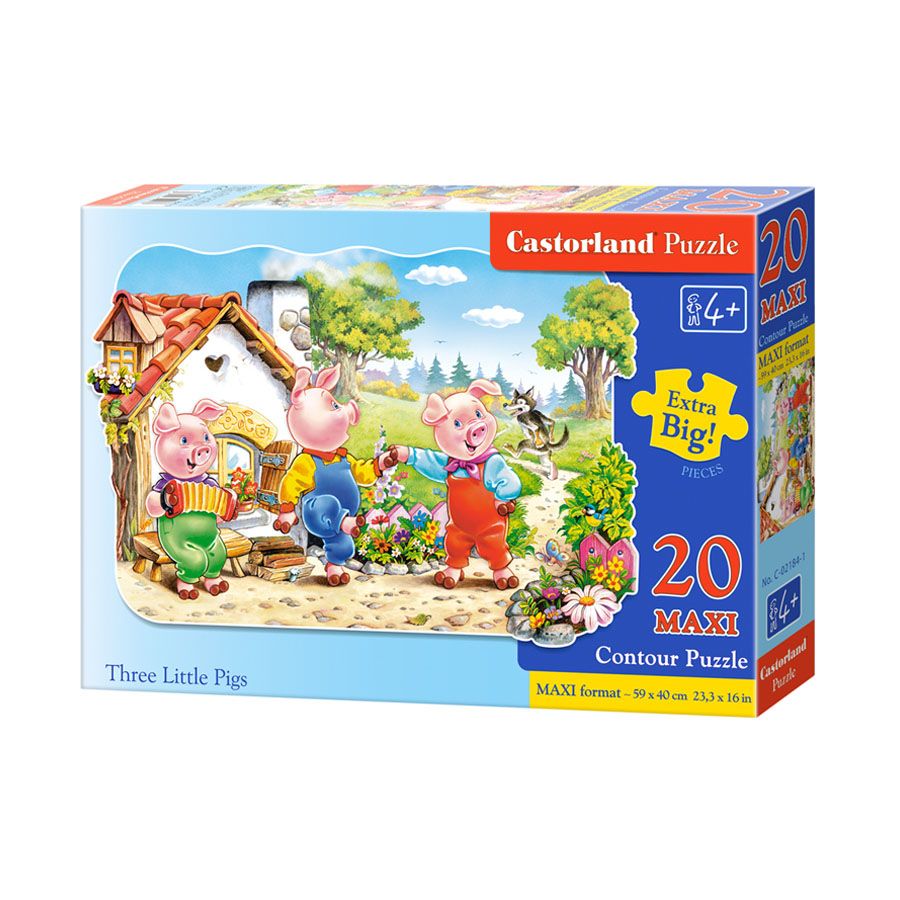 MAXI, Трите прасенца, пъзел 20 части, Castorland