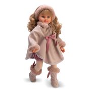 Кукла Пепа, с бежово палто-пелерина и пухкави ботуши, 57 см.
