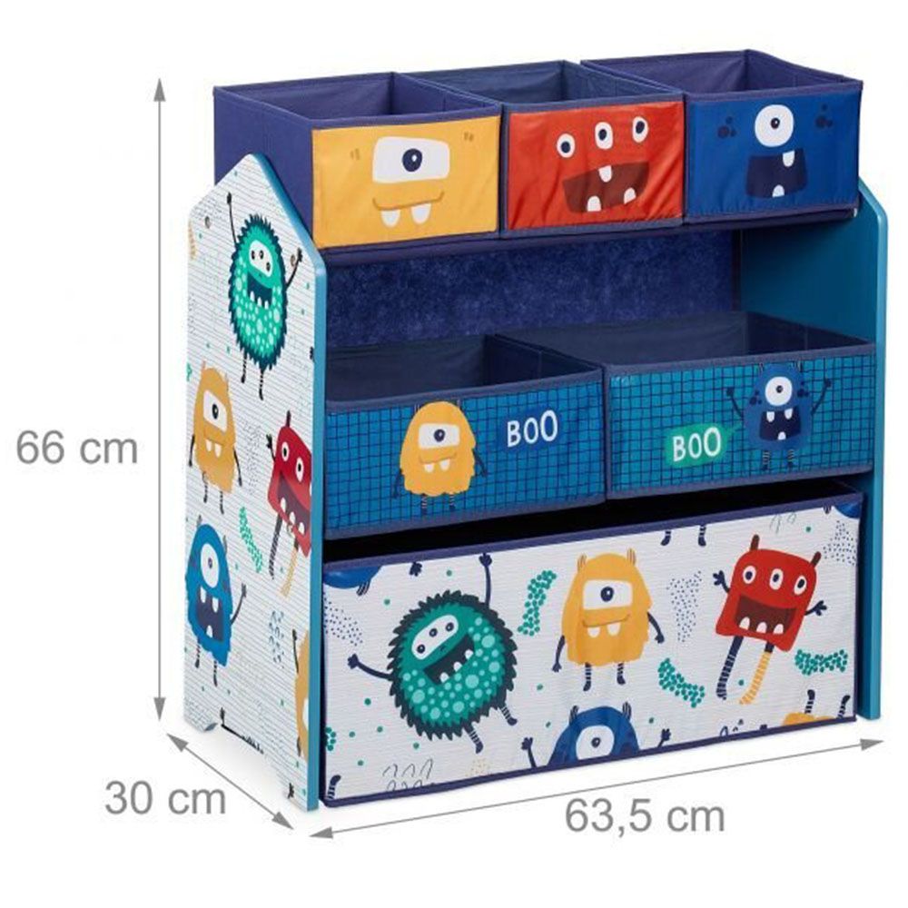 Детски стелаж-органайзер с 6 кутии, Избери чудовище!