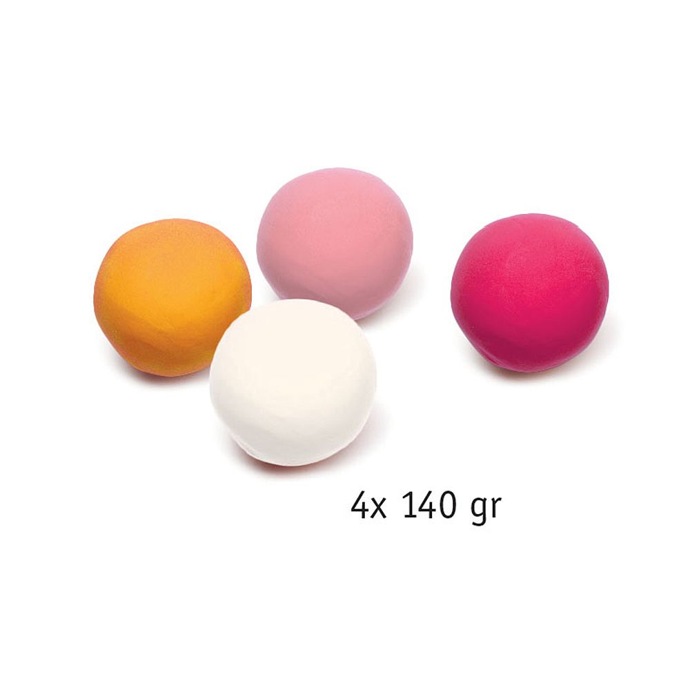 Комплект пластелини в бонбонени цветове, 4 бр.