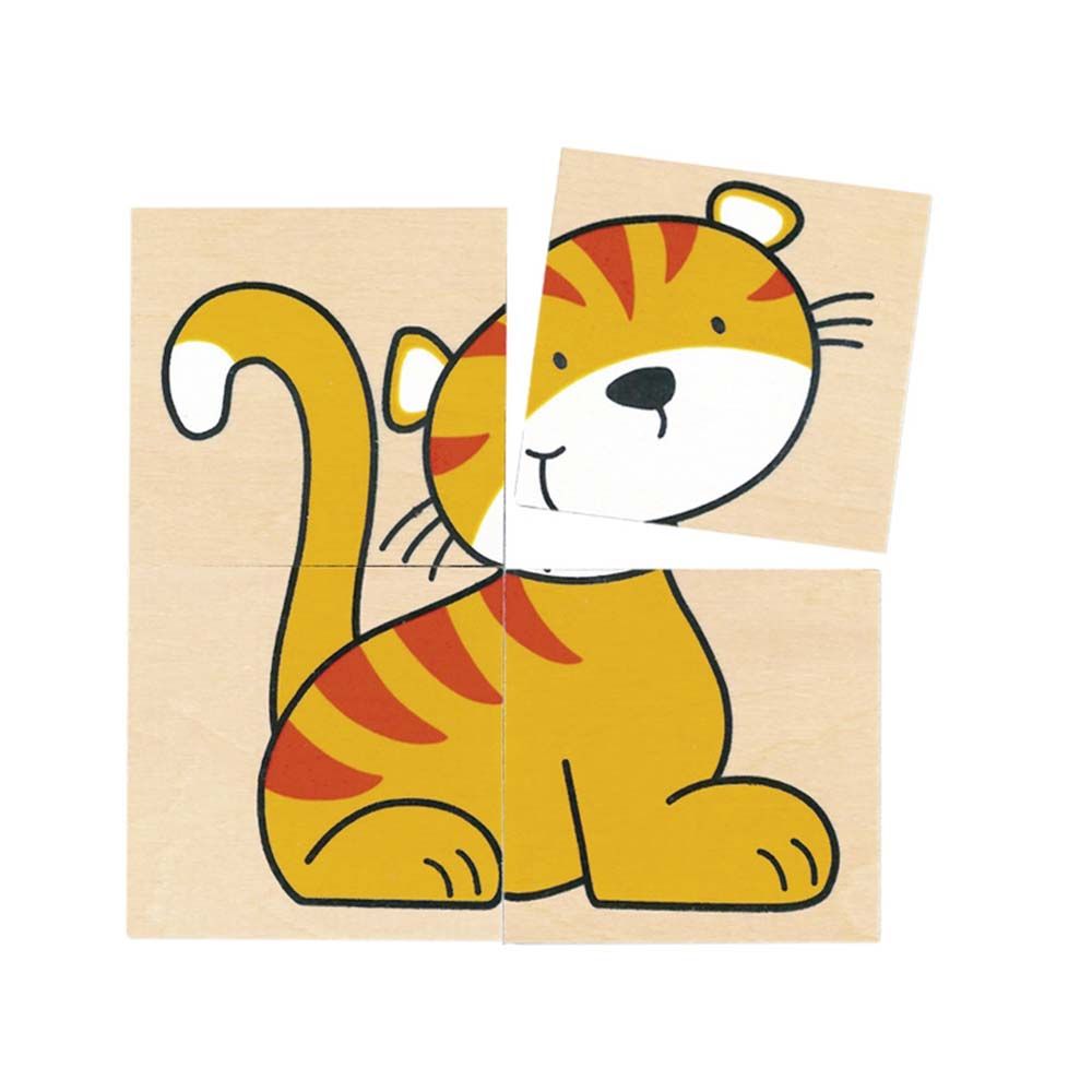 Комплект 5 мини пъзела и мемори игра, Животни