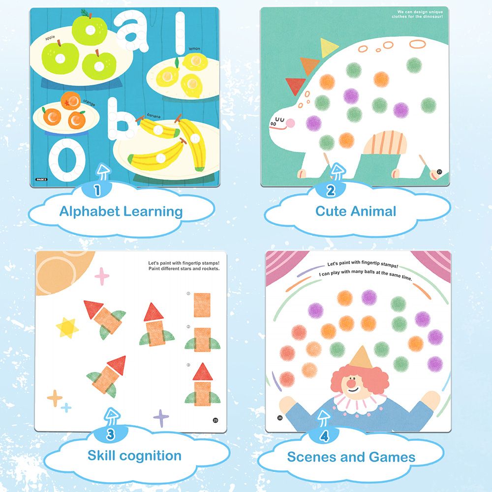 Книжка за рисуване с пръсти и печати