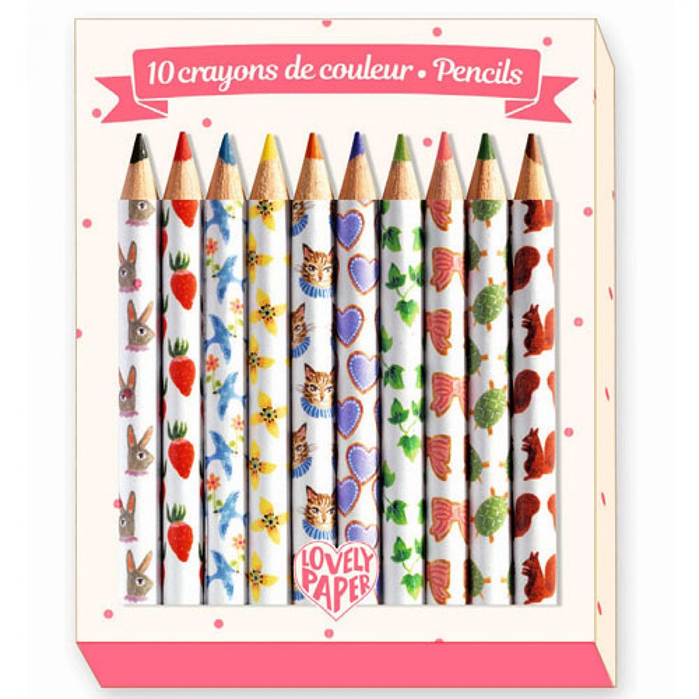 Djeco, Цветни мини моливи, 10 бр.