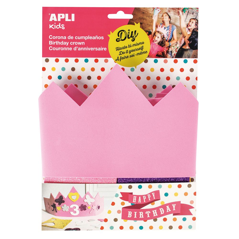 Apli kids, Коронка за апликиране, Рожден ден, розова