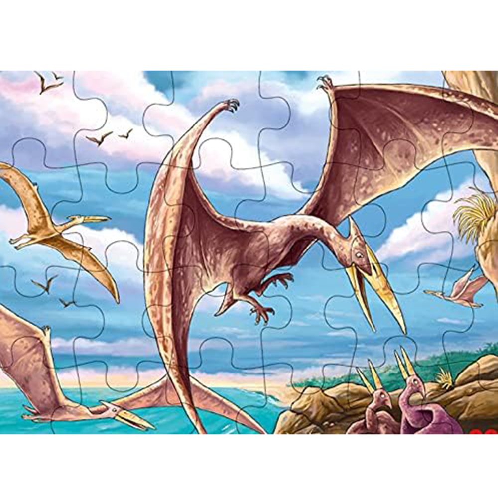 Мини дървен пъзел, Динозаври, 24 части, асортимент