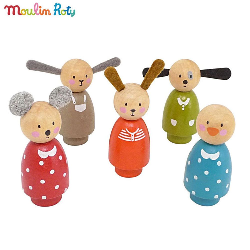 Moulin Roty, Семейство дървени кукли, Животни